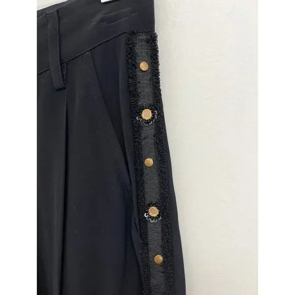 NWT Figue Hadley Embellished Beaded Pleated Drapey Straight Leg Trousers Size 2 - Picture 6 of 15